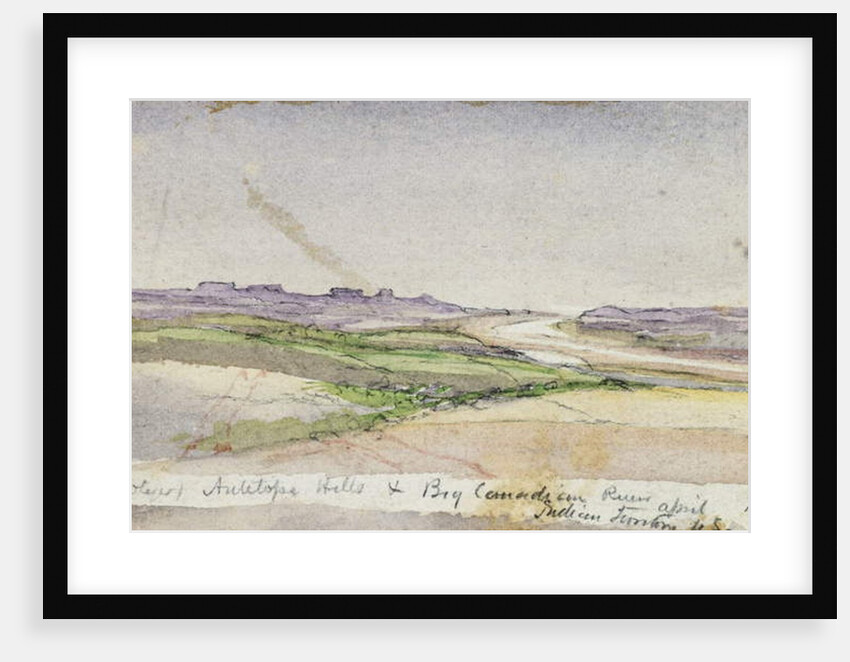 Antelope Hills and Big Canadian River, 1869 by Vincent Colyer