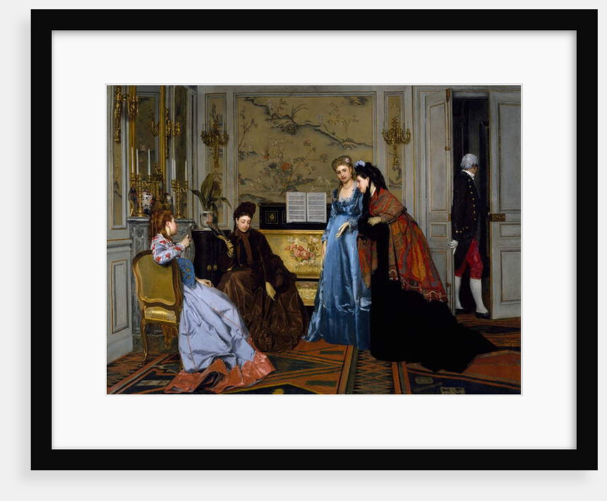 Elegant Figures in a Salon, no date by Alfred Emile (attr.to) Stevens