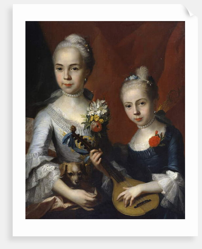 Portrait of Two Girls, no date by Antoine Pesne