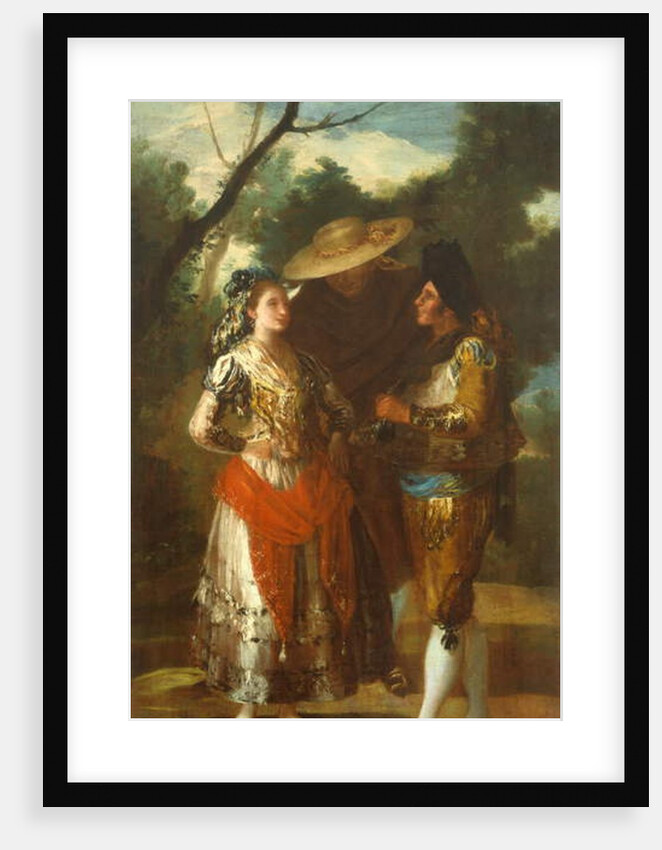 A Maja with Two Toreros, 1779-1780 by Francisco Jose de Goya y Lucientes