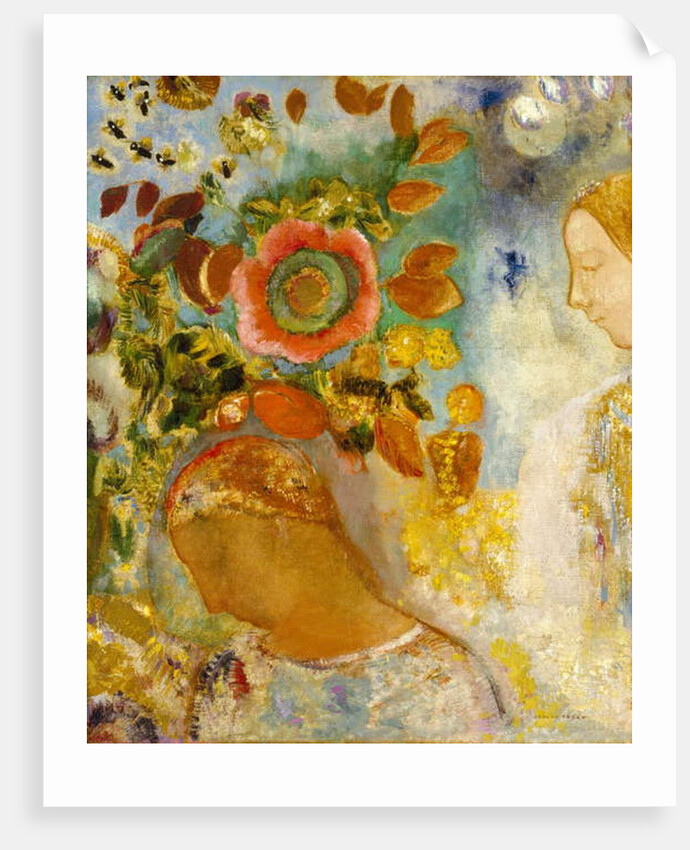 Two Young Girls among Flowers, 1912 by Odilon Redon