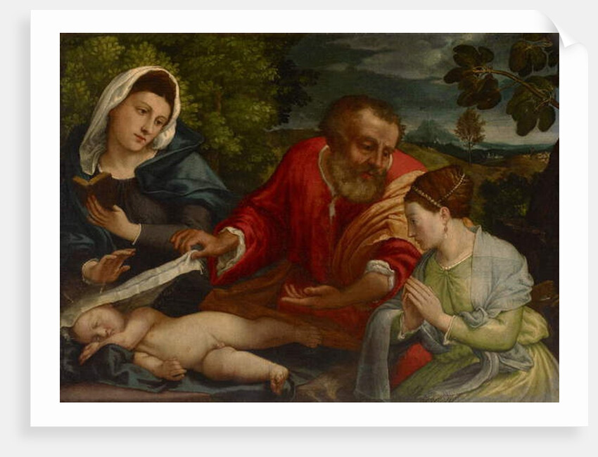 The Holy Family with a Donatrix as Saint Catherine of Alexandria, c.1540-1545 by Lorenzo Lotto