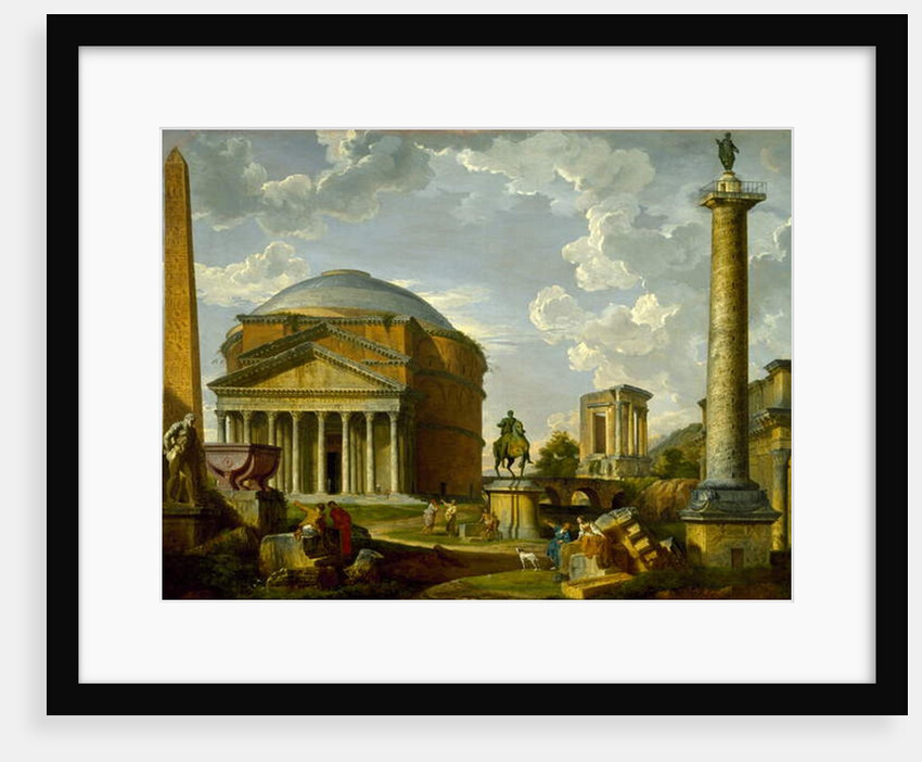 Fantasy View with the Pantheon and other Monuments of Ancient Rome, 1737 by Giovanni Paolo Pannini or Panini
