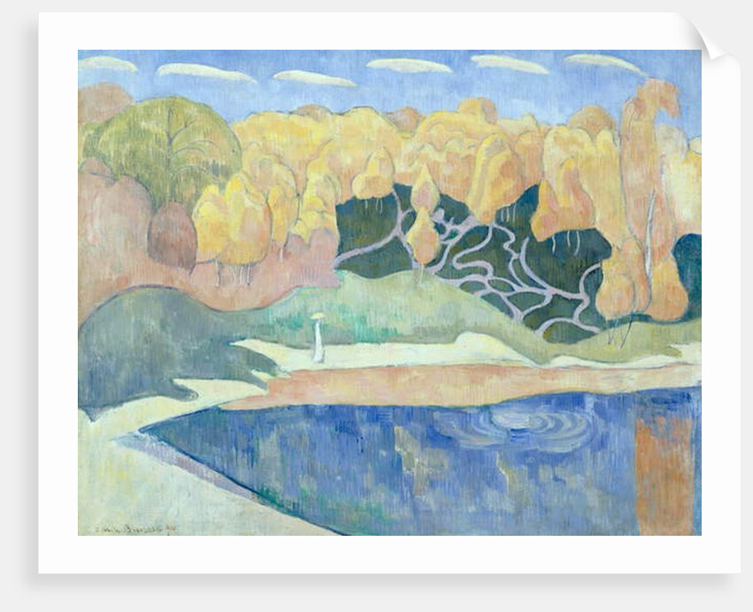 Woman Walking on the Banks of the Aven, 1890 by Emile Bernard