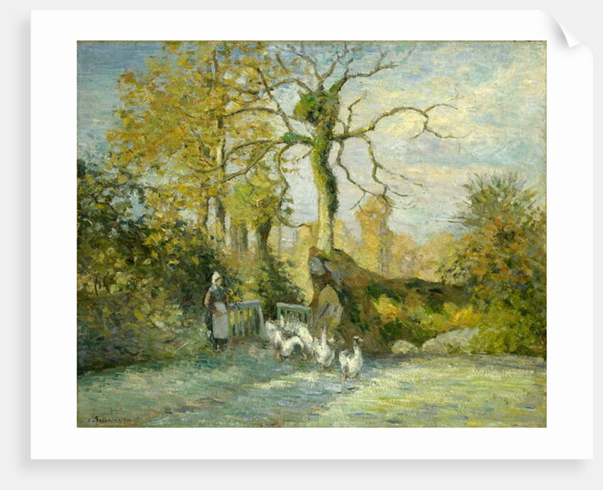 The Goose Girl at Montfoucault, 1875 by Camille Pissarro