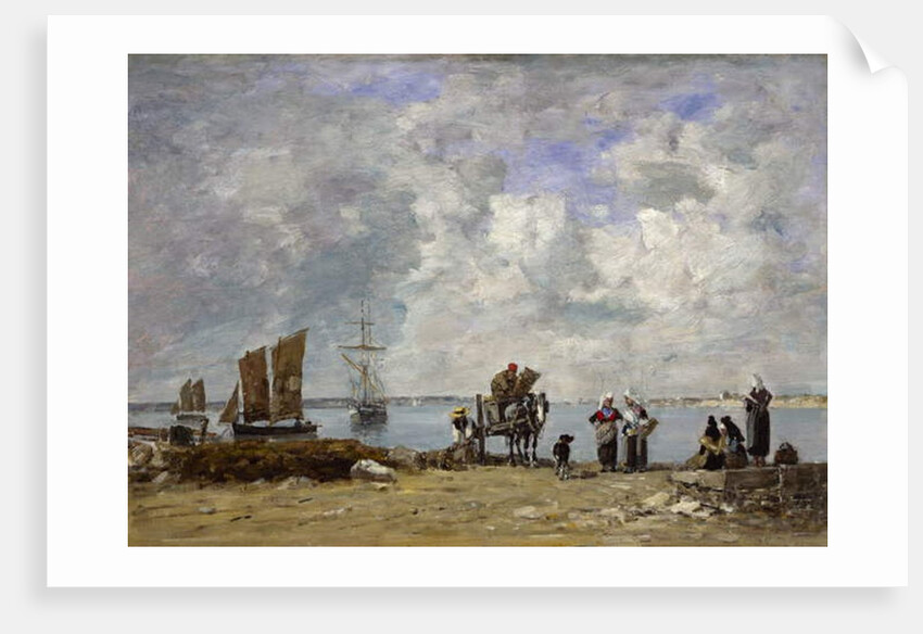 Fishermen's Wives at the Seaside, 1872 by Eugene Louis Boudin