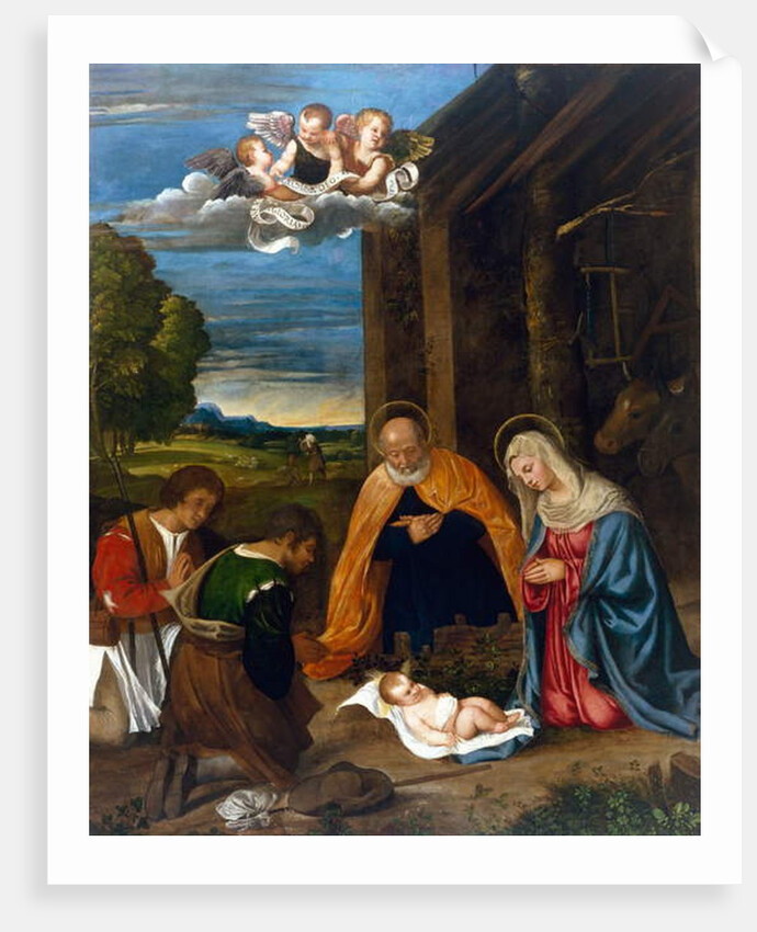 The Nativity with Shepherds, c.1519-26 by Francesco Vecellio