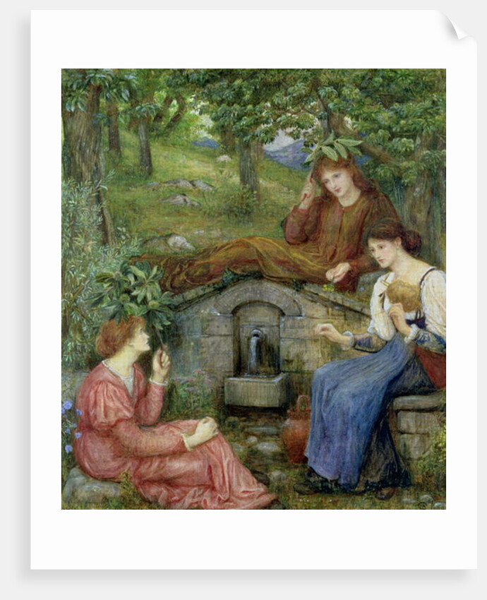 By a Clear Well with a Little Field, 1883 by Marie Spartali Stillman