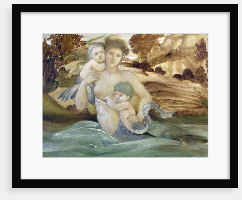 Mermaid with her Offspring by Edward Coley Burne-Jones
