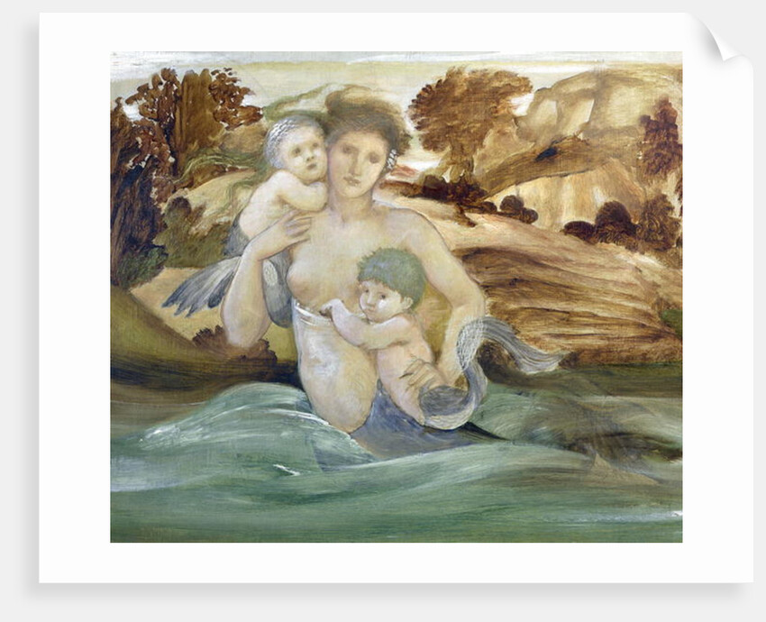 Mermaid with her Offspring by Edward Coley Burne-Jones