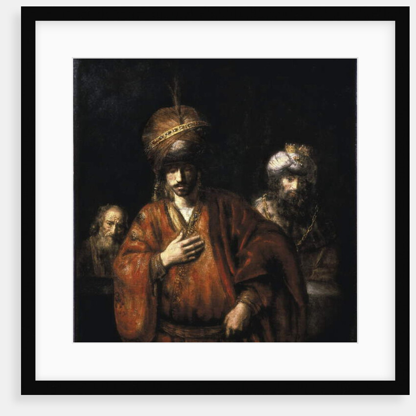 David and Uriah - Haman recognizes his fate - 1665 by Rembrandt Harmensz. van Rijn