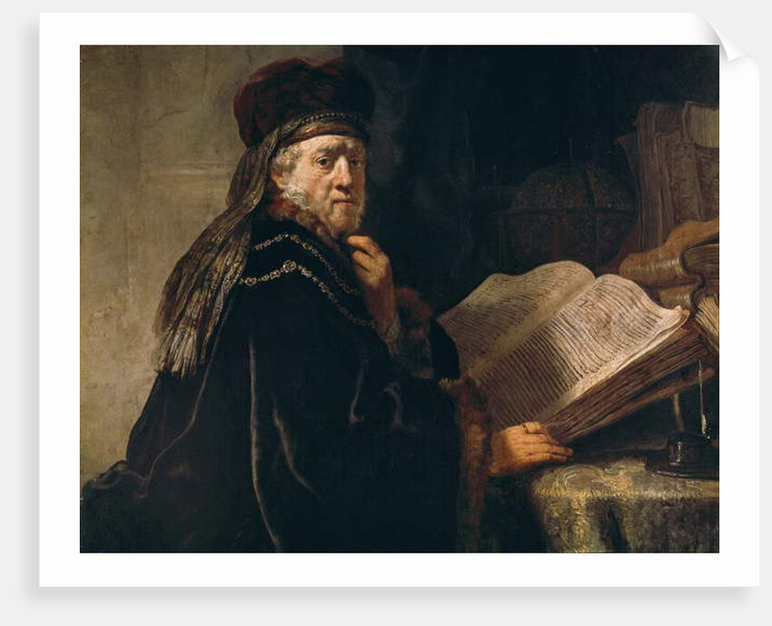Portrait of a rabbi by Rembrandt Harmensz. van Rijn