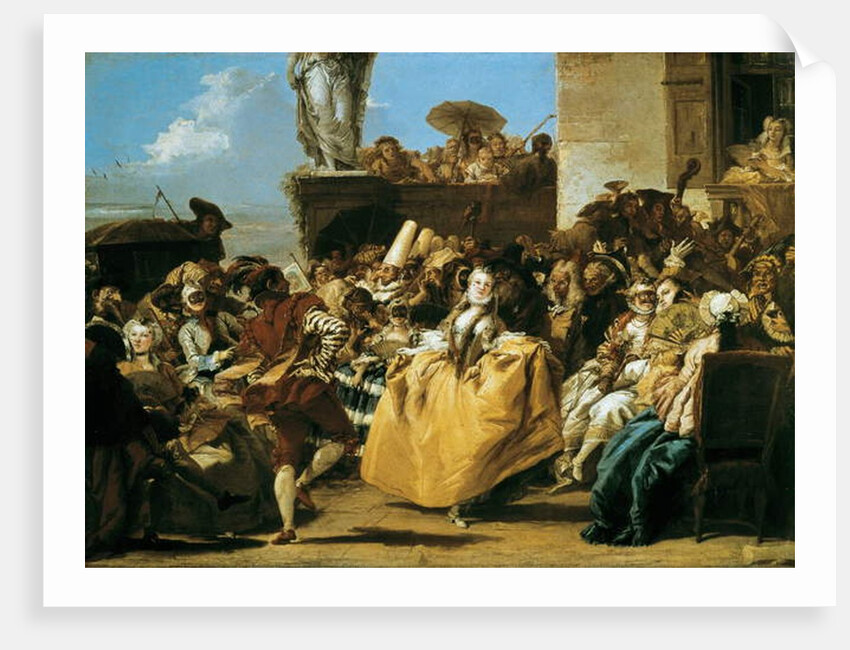 Scene of carnival or Le menuet 1754 by Giandomenico Tiepolo
