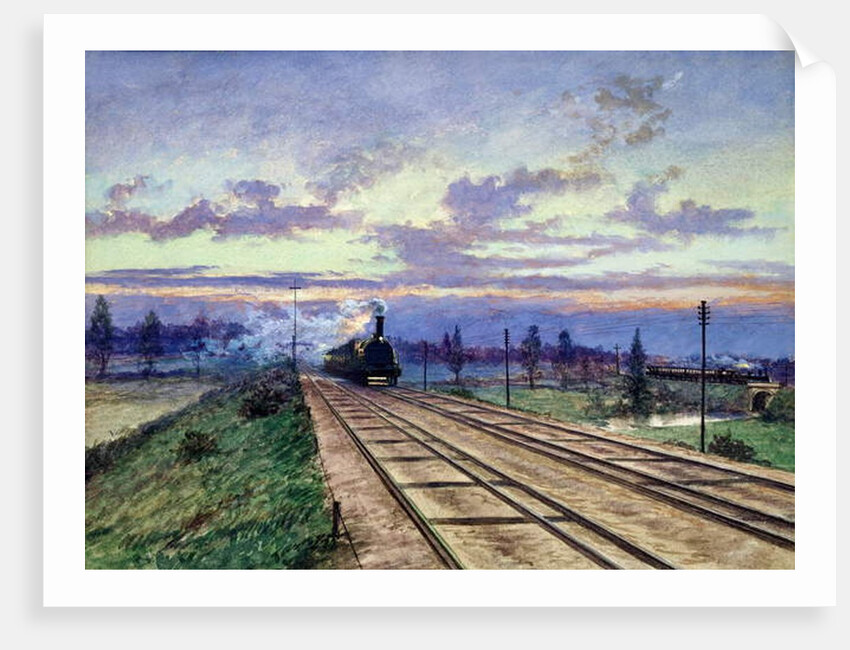 Dawn near Reading, 1870 by English School