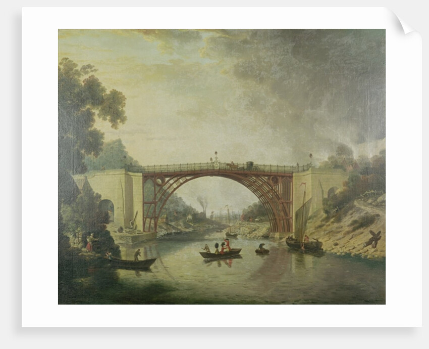 The Cast Iron Bridge near Coalbrookdale, c.1780 by William Williams