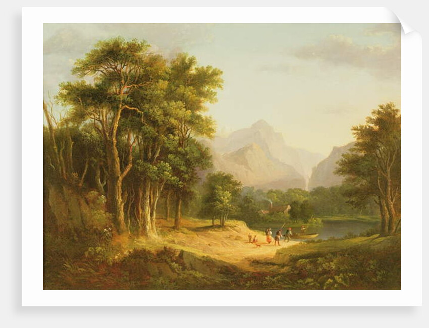 Highland Landscape with Figures by Alexander Nasmyth