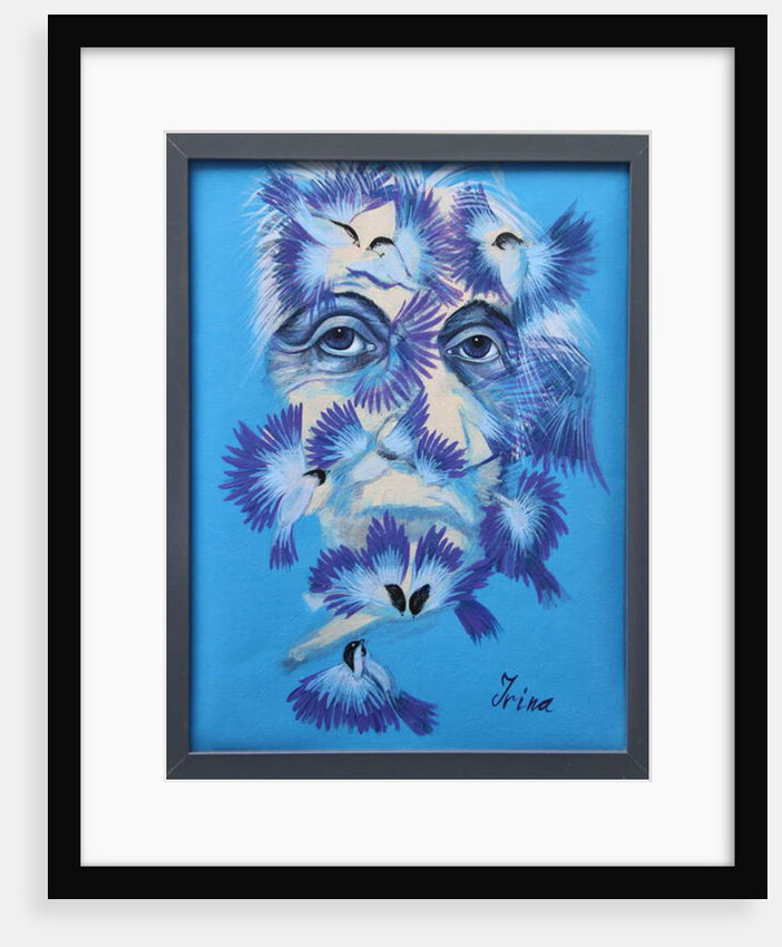 Albert Einstein and Chickadees, 2015 by Irina Corduban