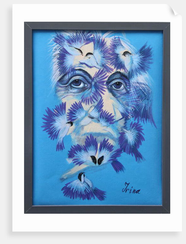 Albert Einstein and Chickadees, 2015 by Irina Corduban