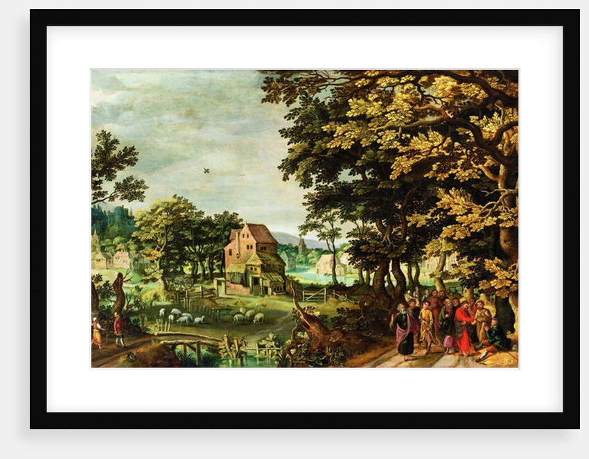 Landscape with Christ healing the Blind Man by Johann Jacob Besserer