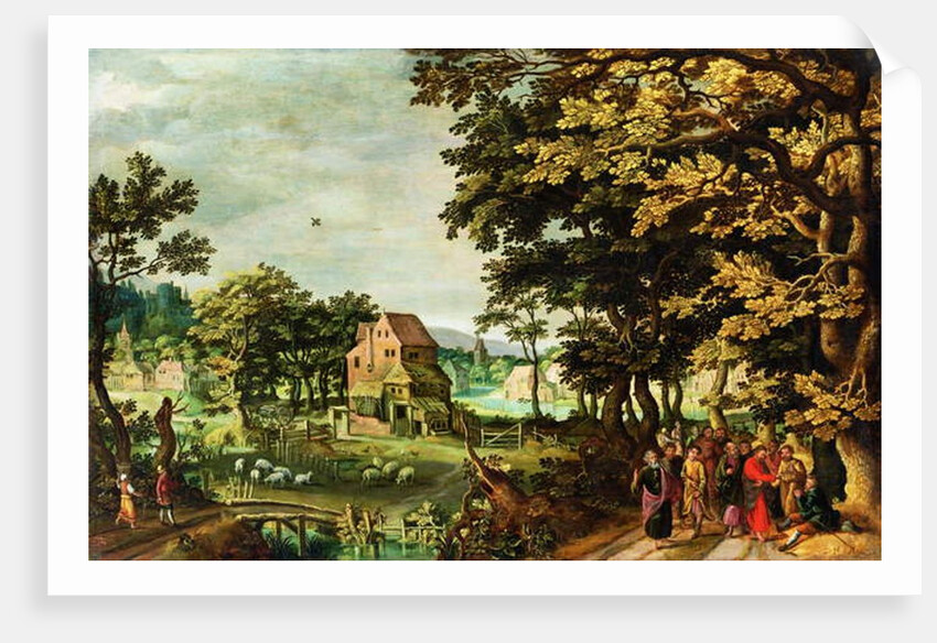Landscape with Christ healing the Blind Man by Johann Jacob Besserer
