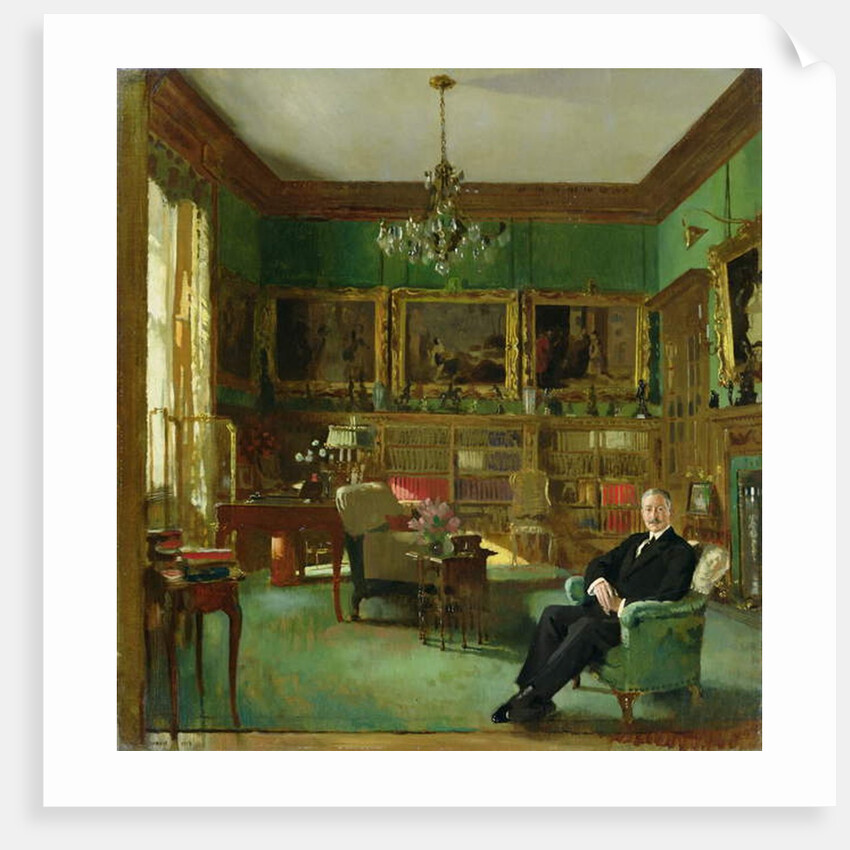 Otto Beit in his study at Belgrave Square, 1913 by William Orpen