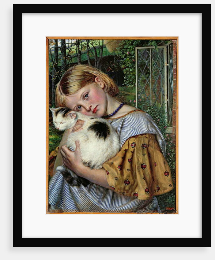 A Girl with a Cat, 1860 by Robert Braithwaite Martineau