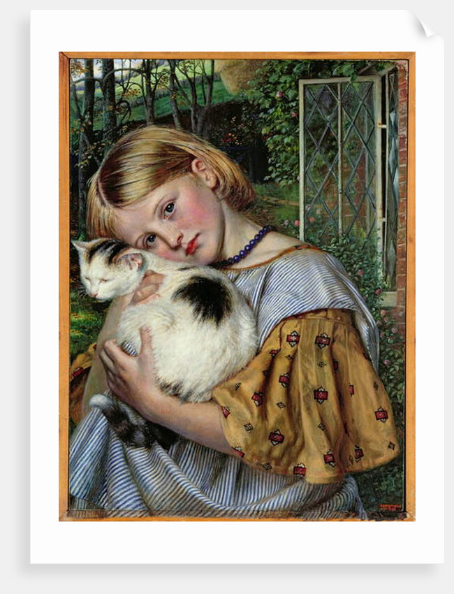 A Girl with a Cat, 1860 by Robert Braithwaite Martineau