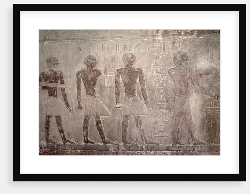 Craftsmen from the South wall of the Mastaba Chapel of Ti, Old Kingdom by Egyptian 5th Dynasty
