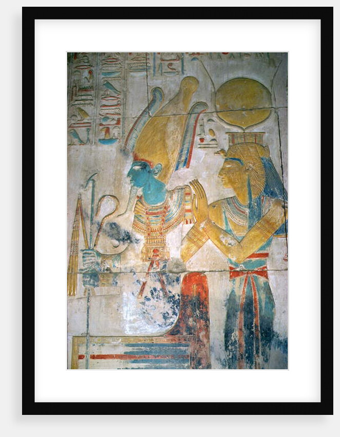 Relief of Osiris and Isis, New Kingdom by Egyptian 19th Dynasty