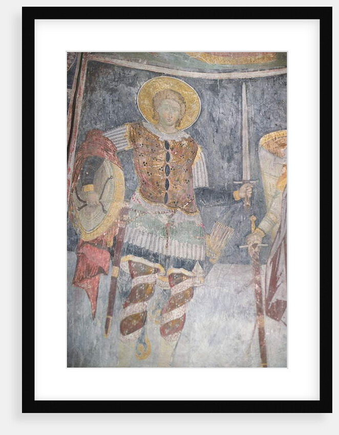 Fresco of St. Procopius in the church, 1413-17 by Morava School