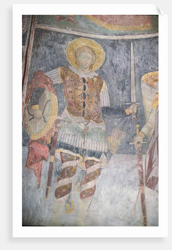 Fresco of St. Procopius in the church, 1413-17 by Morava School