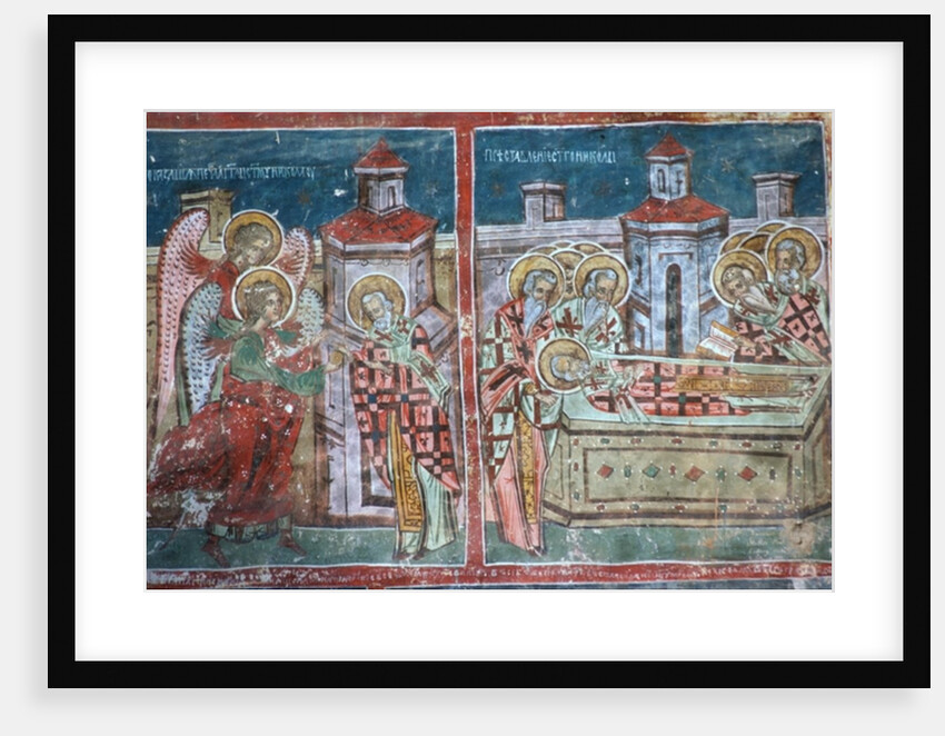 The Life and Death of St Nicholas, south wall of the church, 1535 by Romanian School