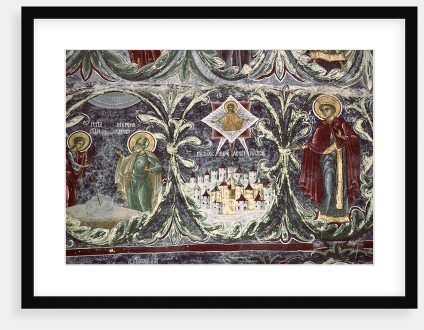 Solomon, detail from the Tree of Jesse, south wall of the church, c.1601 by Romanian School