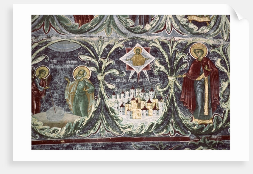 Solomon, detail from the Tree of Jesse, south wall of the church, c.1601 by Romanian School