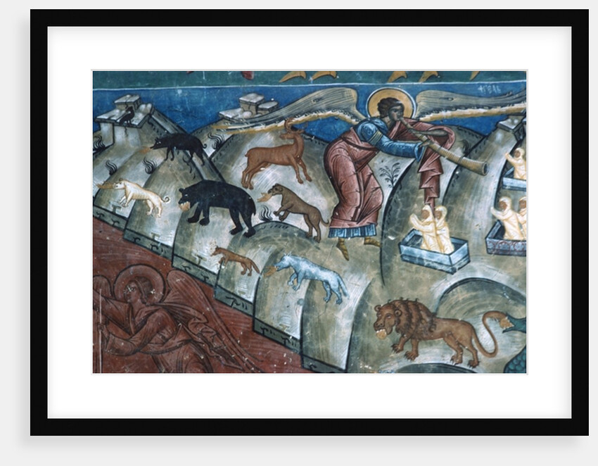Animals disgorging, detail from The Last Judgement, 1547-50 by Romanian School