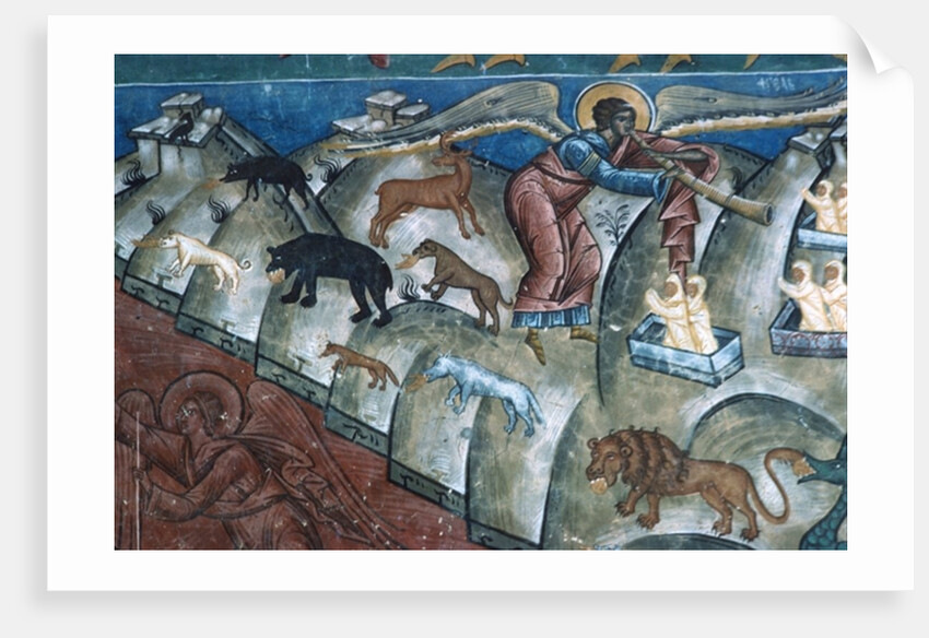 Animals disgorging, detail from The Last Judgement, 1547-50 by Romanian School