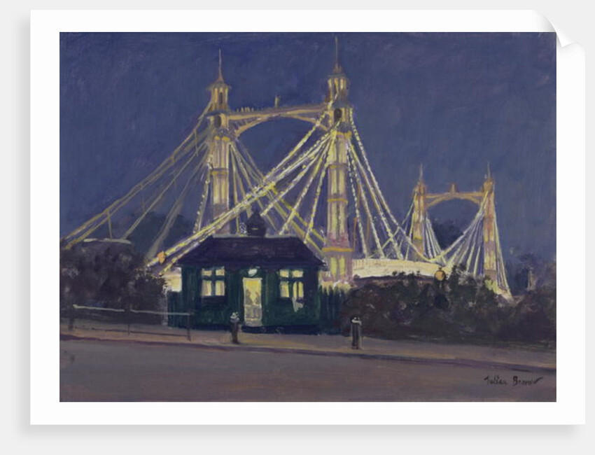 Albert Bridge - Night by Julian Barrow