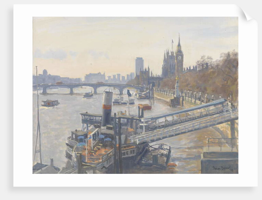 Westminster from Hungerford Bridge, 2010 by Julian Barrow