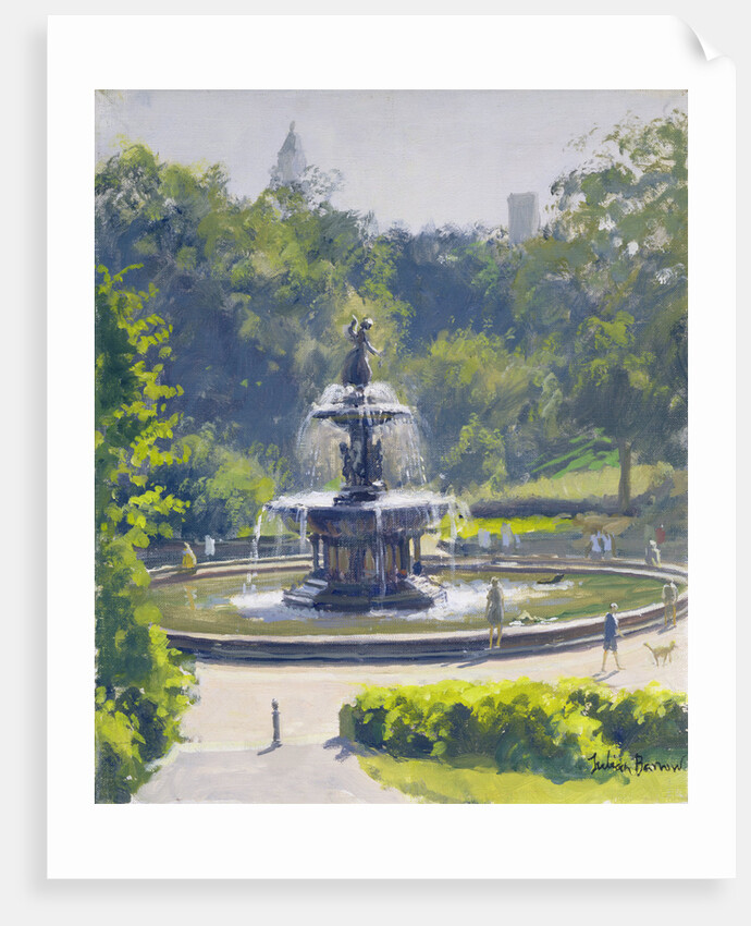 The Bethesda Fountain, Central Park, 1996 by Julian Barrow