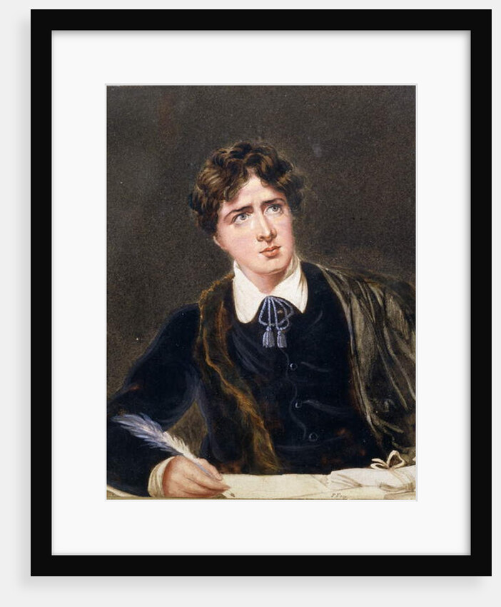 Portrait of a Man Writing, possibly Oscar Wilde, c.1880 by F. Fry