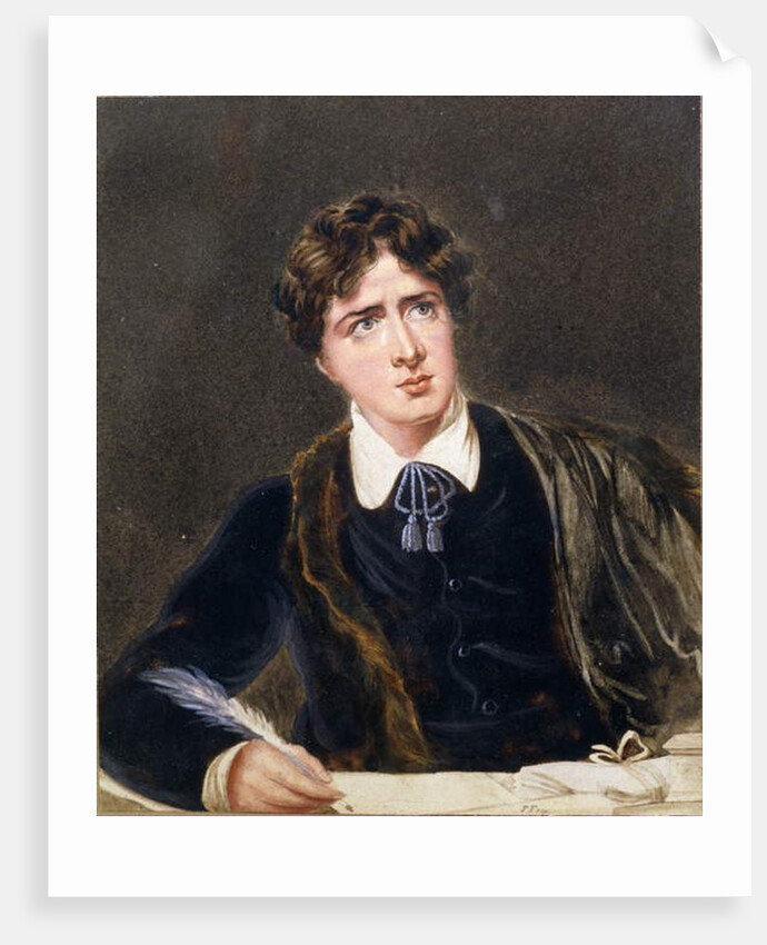 Portrait of a Man Writing, possibly Oscar Wilde, c.1880 by F. Fry