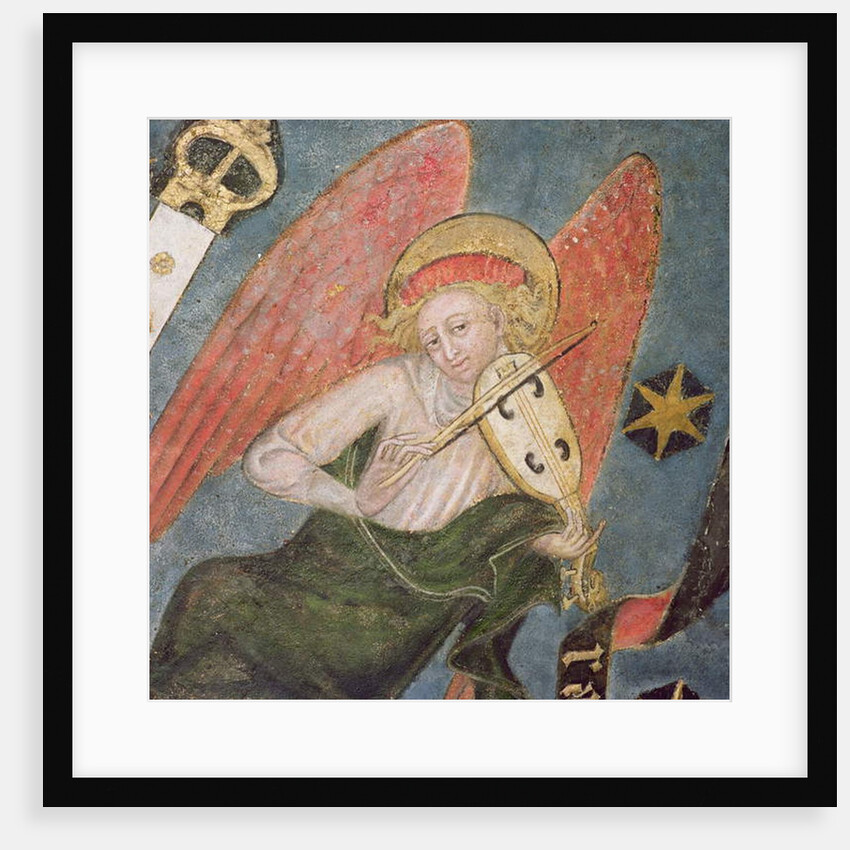 Angel musician playing a viol by French School