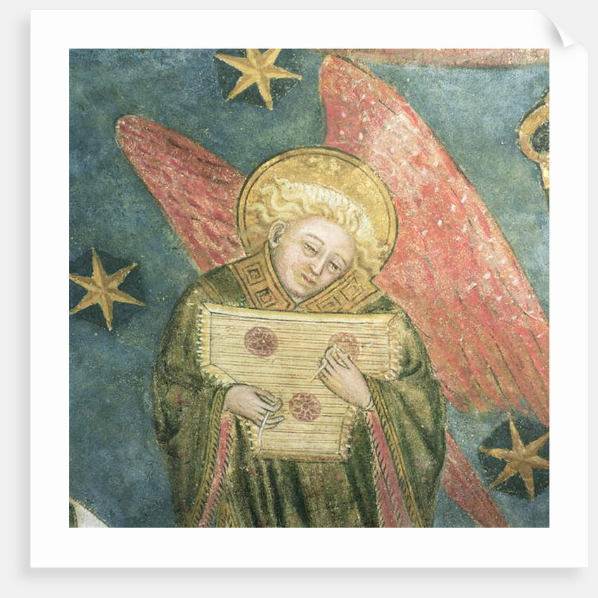 Angel musician playing a psaltery by French School