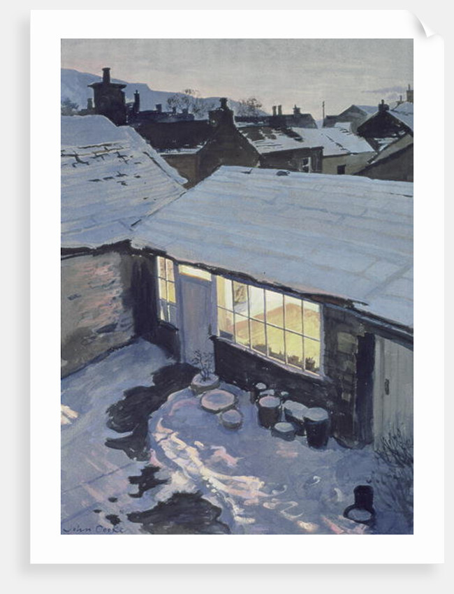 Winter Evening - My Studio by John Cooke