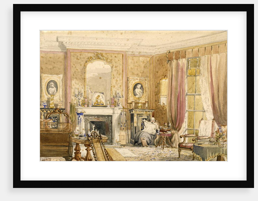 Drawing Room at Bryn Glas, Monmouthshire, 1871 by Julia Mackworth