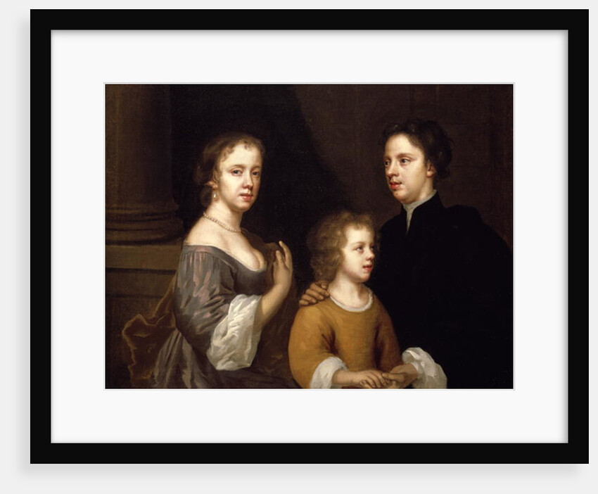 Self Portrait with husband, Charles and son, Bartholomew, c.1659-60 by Mary Beale