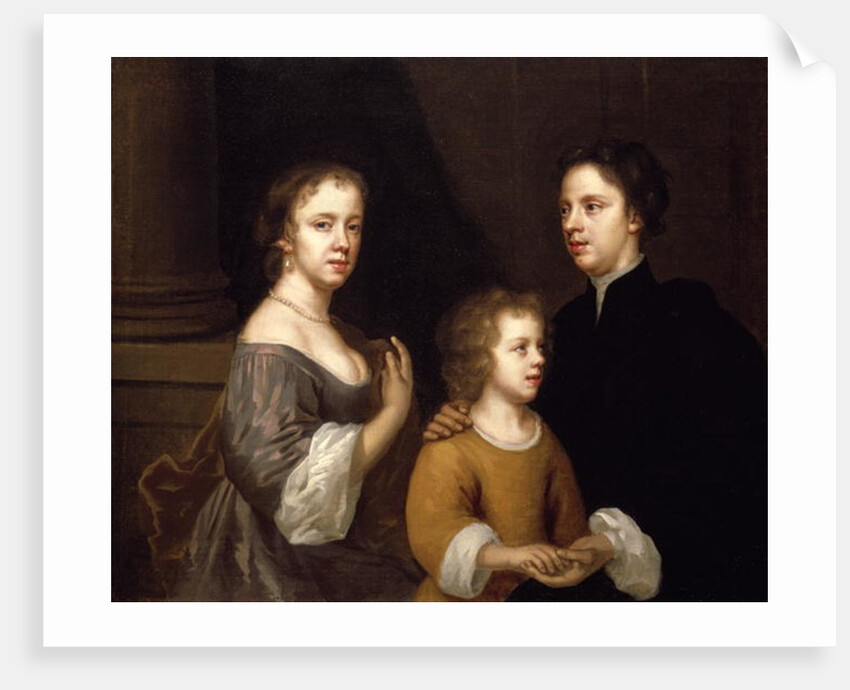Self Portrait with husband, Charles and son, Bartholomew, c.1659-60 by Mary Beale