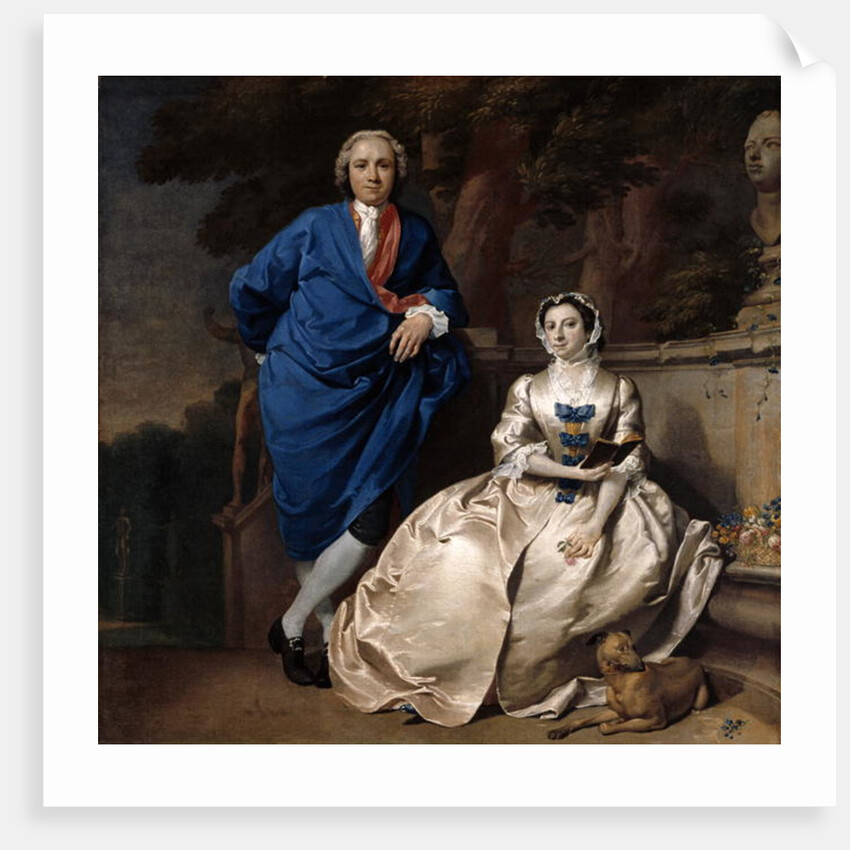 Portrait of George Michael Moser and his wife, Mary Guynier, c.1742 by Carl Marcus Tuscher