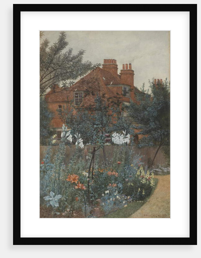 View of a garden in Bedford Park, 1885 by Frederick Hamilton Jackson