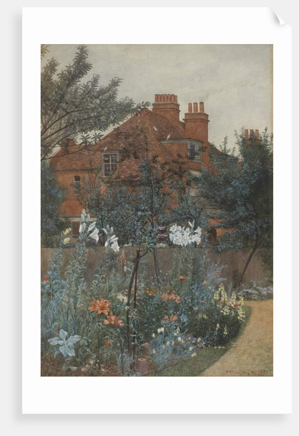 View of a garden in Bedford Park, 1885 by Frederick Hamilton Jackson